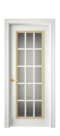 Багет 16 ДО | Белая эмаль патина золото