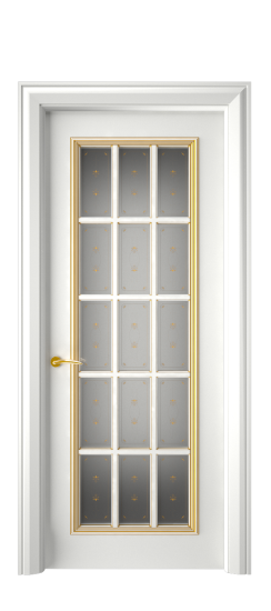 Багет 16 ДО | Белая эмаль патина золото