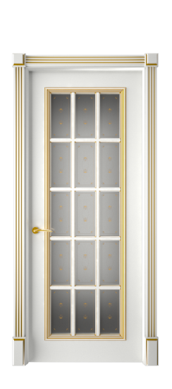 Багет 16 ДО | Белая эмаль патина золото