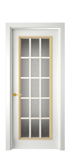 Багет 16 ДО | Белая эмаль патина золото