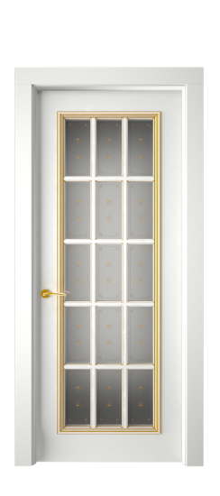 Багет 16 ДО | Белая эмаль патина золото