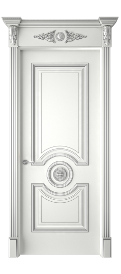 Багет 18 ДГ | Белая эмаль патина серебро