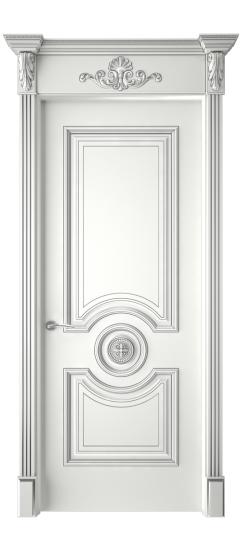 Багет 18 ДГ | Белая эмаль патина серебро