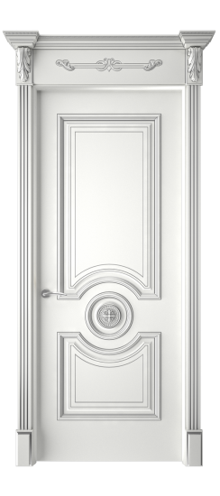 Багет 18 ДГ | Белая эмаль патина серебро