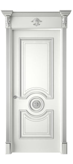 Багет 18 ДГ | Белая эмаль патина серебро