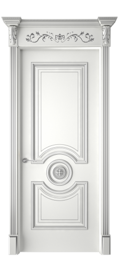 Багет 18 ДГ | Белая эмаль патина серебро