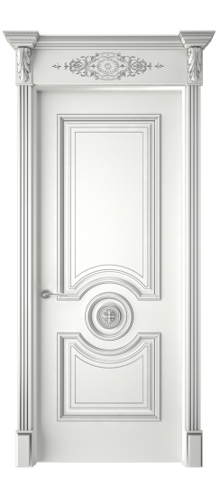 Багет 18 ДГ | Белая эмаль патина серебро