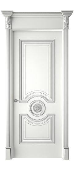 Багет 18 ДГ | Белая эмаль патина серебро