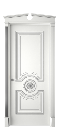 Багет 18 ДГ | Белая эмаль патина серебро