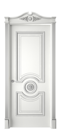 Багет 18 ДГ | Белая эмаль патина серебро