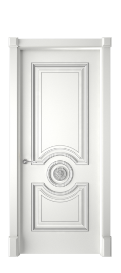 Багет 18 ДГ | Белая эмаль патина серебро