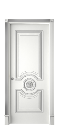 Багет 18 ДГ | Белая эмаль патина серебро