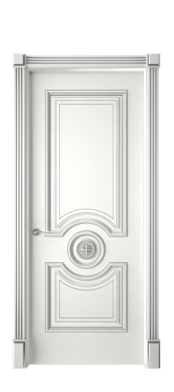 Багет 18 ДГ | Белая эмаль патина серебро