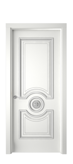 Багет 18 ДГ | Белая эмаль патина серебро