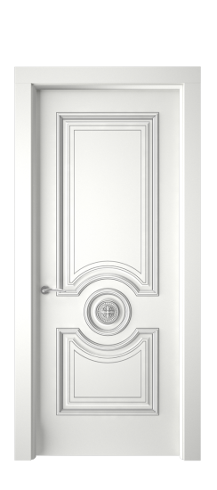 Багет 18 ДГ | Белая эмаль патина серебро