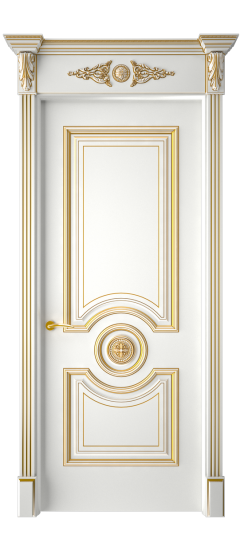 Багет 18 ДГ | Белая эмаль патина золото