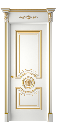 Багет 18 ДГ | Белая эмаль патина золото