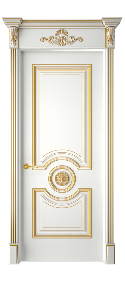 Багет 18 ДГ | Белая эмаль патина золото