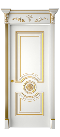 Багет 18 ДГ | Белая эмаль патина золото