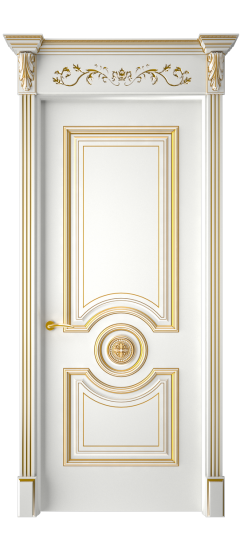 Багет 18 ДГ | Белая эмаль патина золото