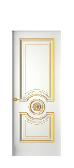 Багет 18 ДГ | Белая эмаль патина золото