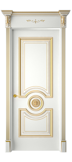 Багет 18 ДГ | Белая эмаль патина золото