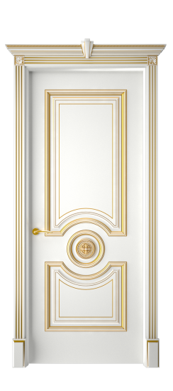 Багет 18 ДГ | Белая эмаль патина золото