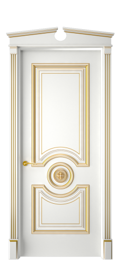 Багет 18 ДГ | Белая эмаль патина золото