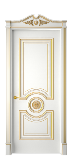 Багет 18 ДГ | Белая эмаль патина золото