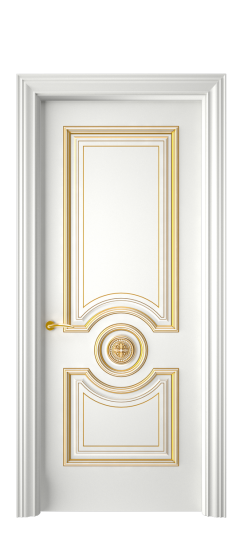 Багет 18 ДГ | Белая эмаль патина золото