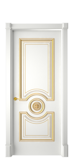 Багет 18 ДГ | Белая эмаль патина золото