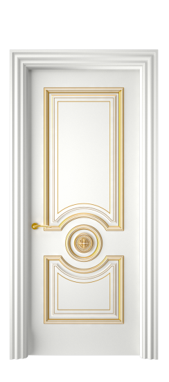 Багет 18 ДГ | Белая эмаль патина золото