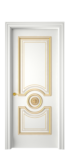 Багет 18 ДГ | Белая эмаль патина золото