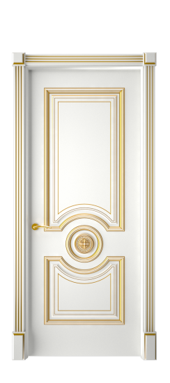 Багет 18 ДГ | Белая эмаль патина золото