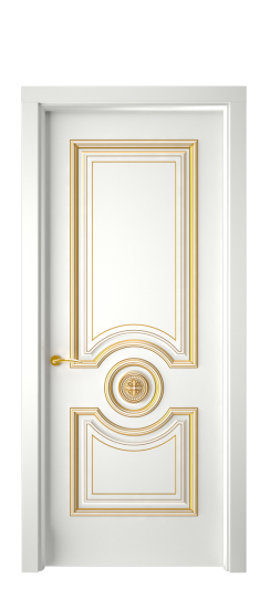 Багет 18 ДГ | Белая эмаль патина золото