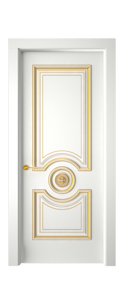 Багет 18 ДГ | Белая эмаль патина золото