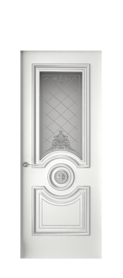 Багет 18 ДО | Белая эмаль патина серебро