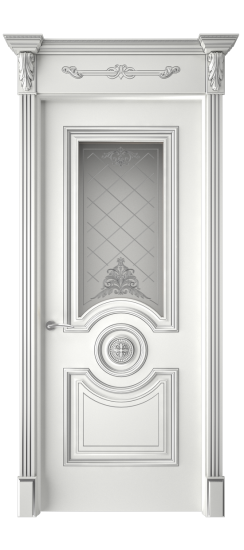 Багет 18 ДО | Белая эмаль патина серебро