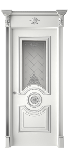 Багет 18 ДО | Белая эмаль патина серебро