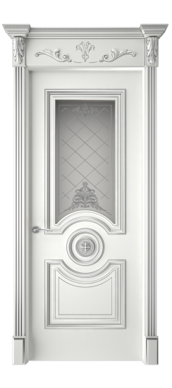 Багет 18 ДО | Белая эмаль патина серебро