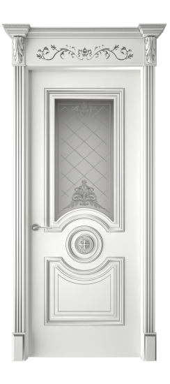 Багет 18 ДО | Белая эмаль патина серебро