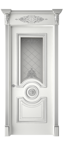 Багет 18 ДО | Белая эмаль патина серебро