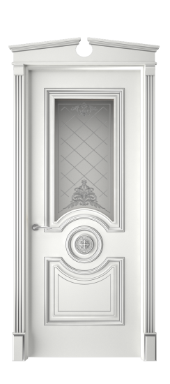 Багет 18 ДО | Белая эмаль патина серебро