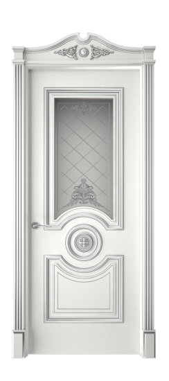 Багет 18 ДО | Белая эмаль патина серебро