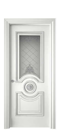 Багет 18 ДО | Белая эмаль патина серебро