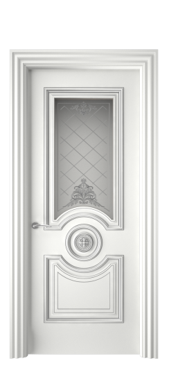 Багет 18 ДО | Белая эмаль патина серебро