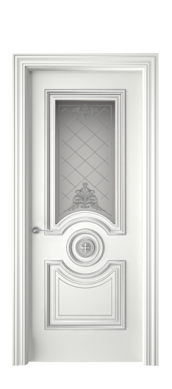 Багет 18 ДО | Белая эмаль патина серебро