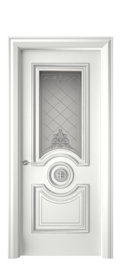 Багет 18 ДО | Белая эмаль патина серебро