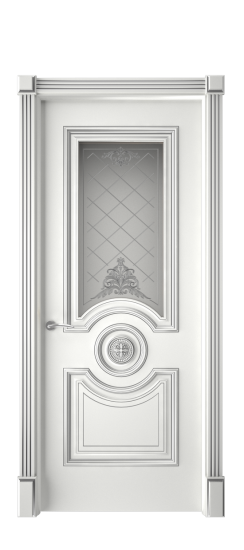 Багет 18 ДО | Белая эмаль патина серебро