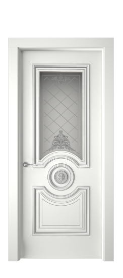 Багет 18 ДО | Белая эмаль патина серебро